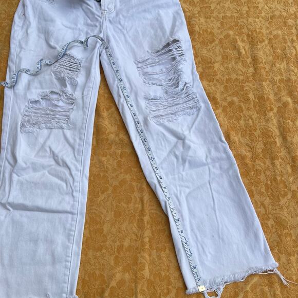 PAC Sun High Rise Straight White Denim: Size 8 - Picture 7 of 9